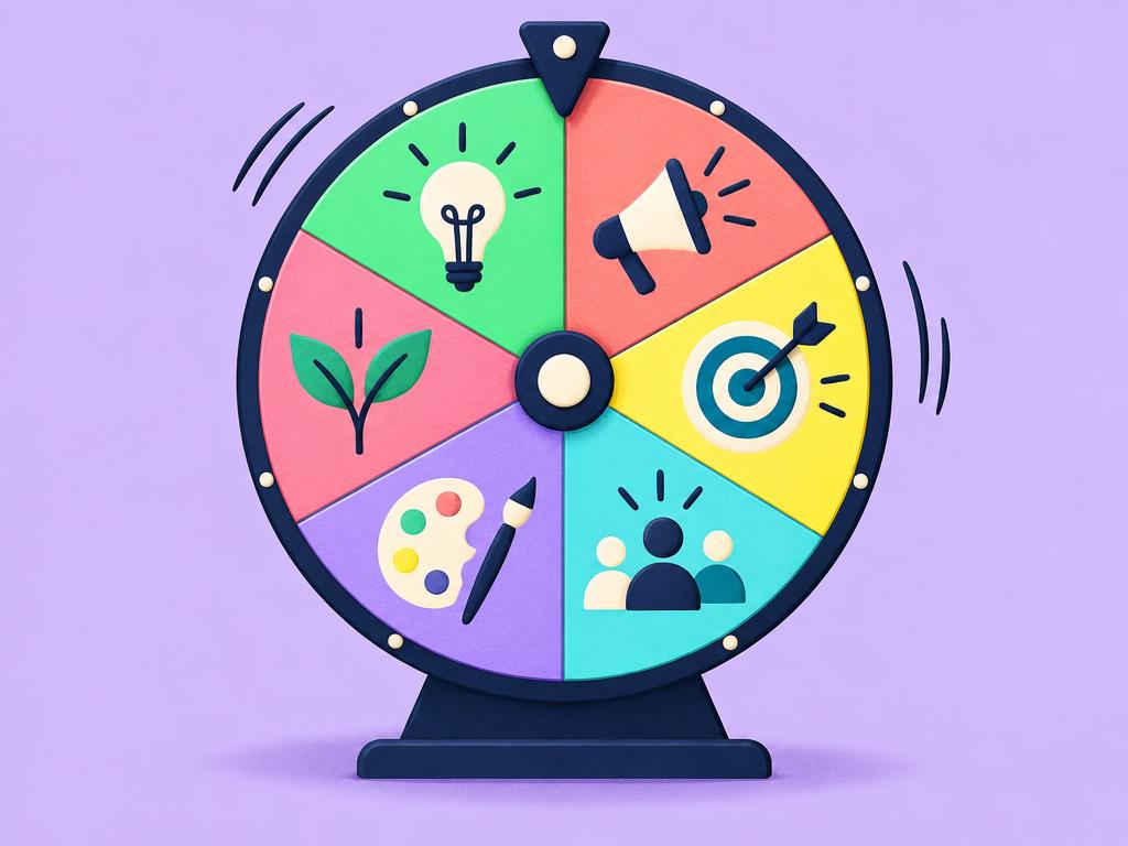 What If? Wheel - Spin to win! Get wild prompts that spark creative business ideas Business and money skills activity for kids and teens, ages 6-11.