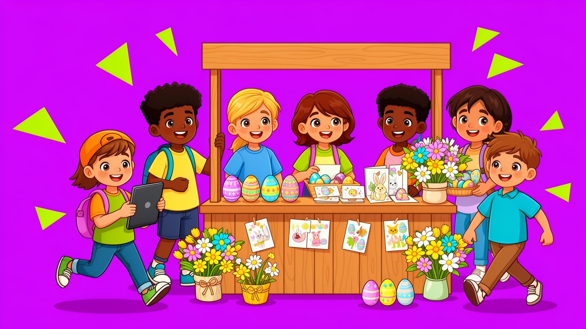 Illustration for blog article: Easter Business Ideas and Activities for Kids: Age-by-Age Guide