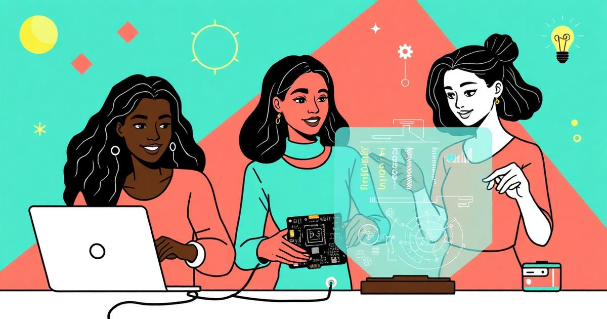 Illustration for blog article: Female Founders in Tech and Innovation: Role Models for Young People