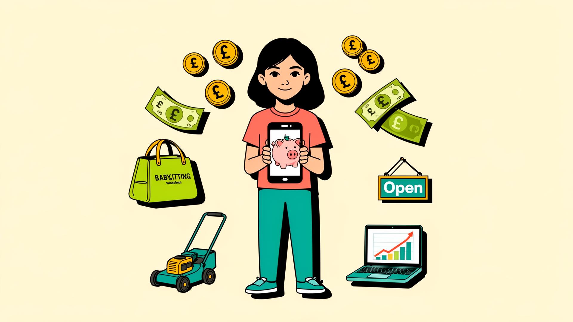 Illustration for blog article: How to Make Money as a Teenager in the UK: 27 Legal, Real Ways (2026)
